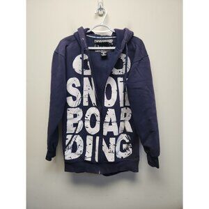 Women's Size M Candy Grind Long Sleeve Zip Up Hooded Sweatshirt Ski Snowboard